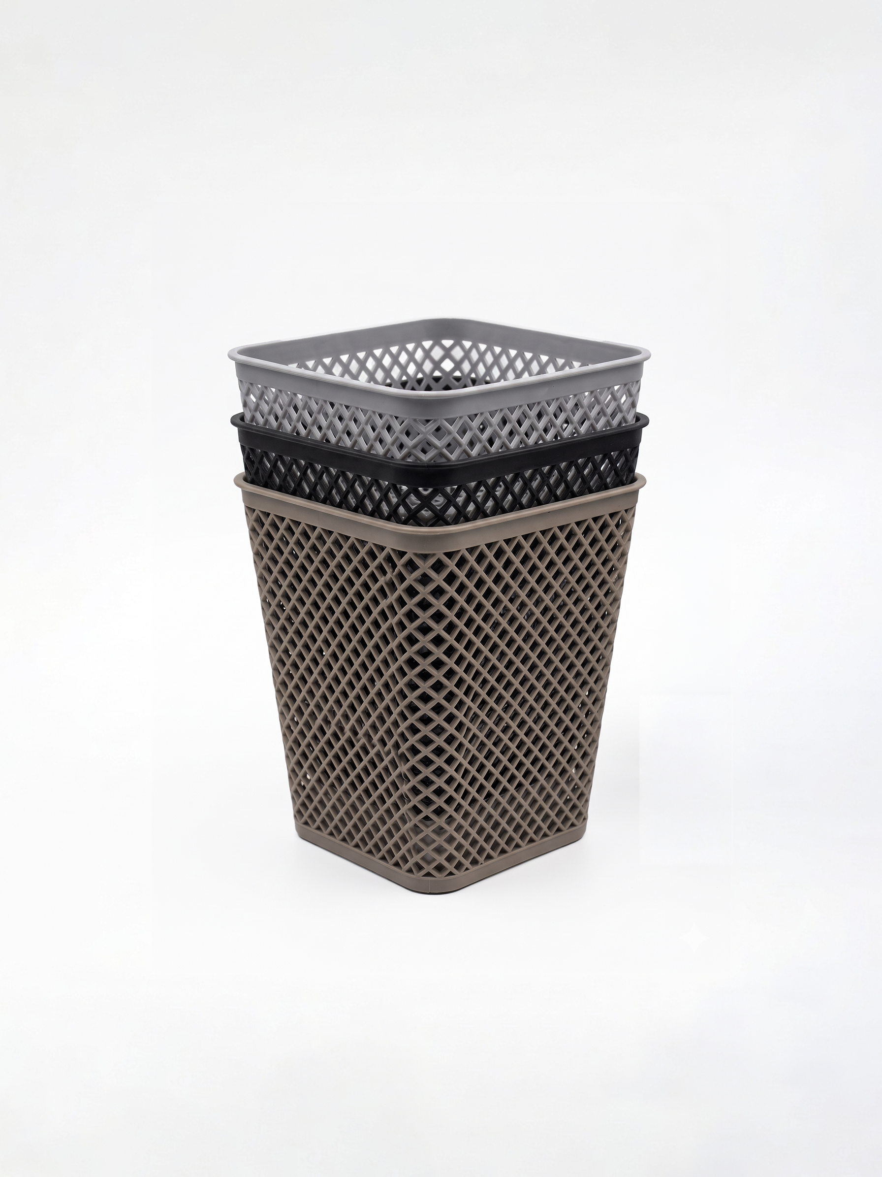 Kit Quadrado - Preto, Cinza e Fendi